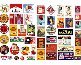 miniature 1/43 1/48 O scale model cigarette tobacco signs