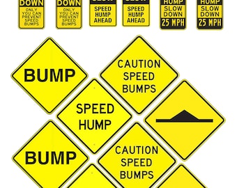 miniature 1:25 G scale model diorama speed bump hump caution signs