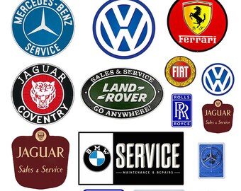 miniature scale model imported car automobile sales service signs