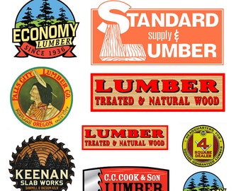 miniature scale model lumber yard company store signs