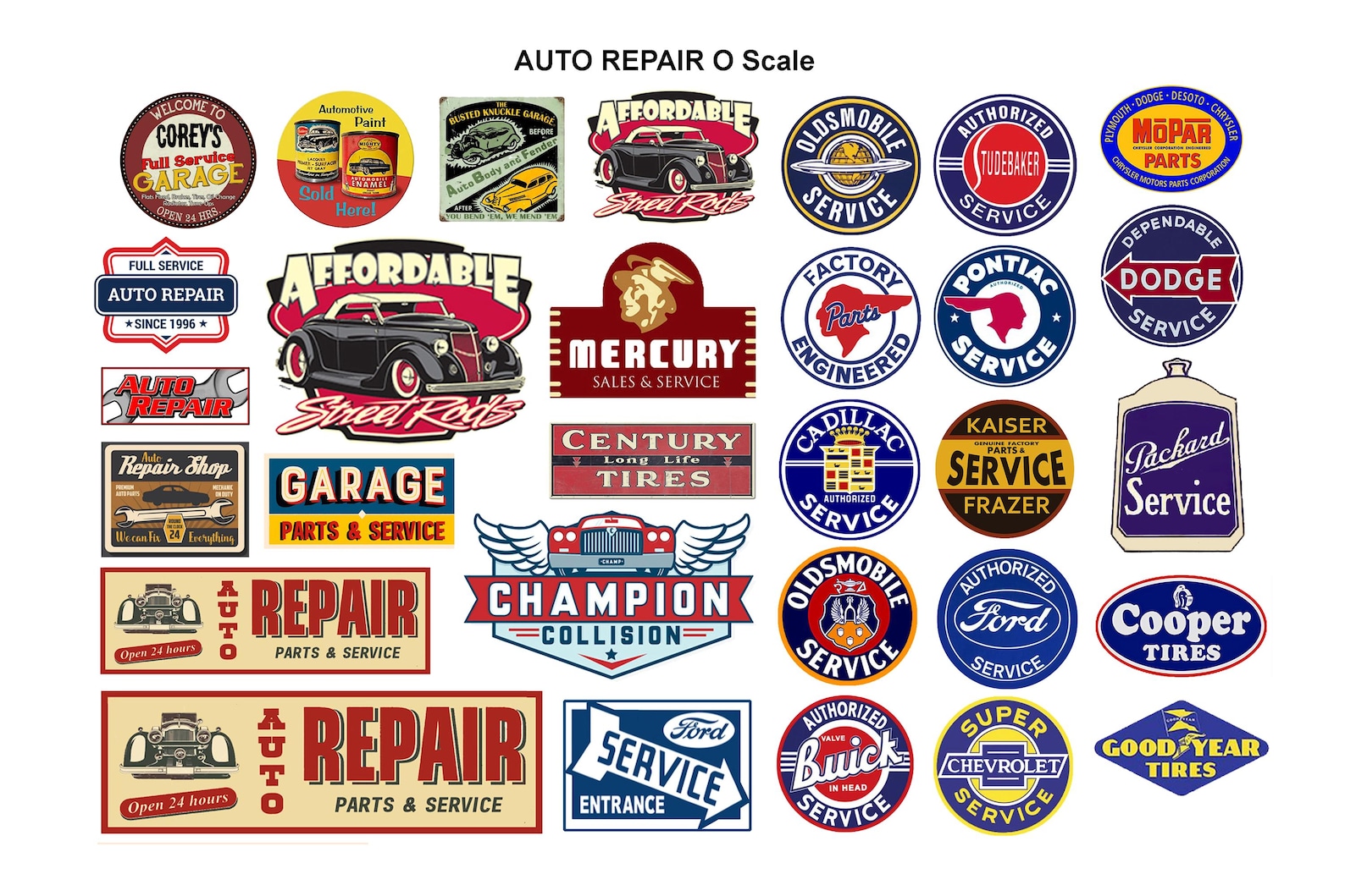 Miniature Scale Model Automobile Engine Repair Car Service Auto Shop ...