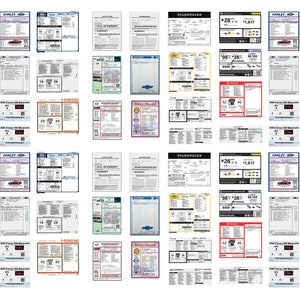 1/25 schaalmodel auto nieuwe gebruikte dealer verkoopprijs raamstickers