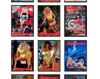 1/25 1/87 scale miniature model car auto shop garage Snap-On Tools pin up posters