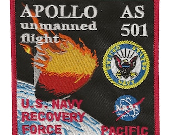 NASA Apollo 4 AS501 space program US Navy ship Pacific recovery force patch