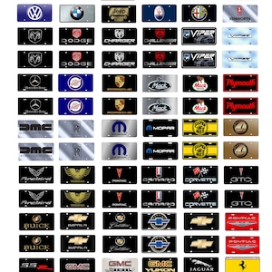 schaalmodelauto diverse kentekenplaten tags Chevrolet Ford Dodge VW