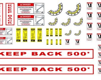 1:25 scale model fire truck water tank ladder level pump control decals