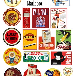 miniature scale model vintage cigarette signs posters