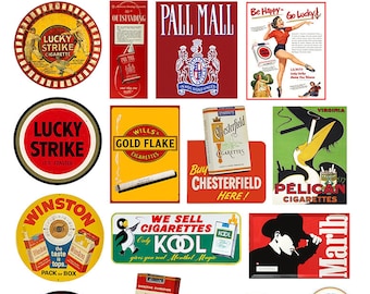 miniature scale model vintage cigarette signs posters