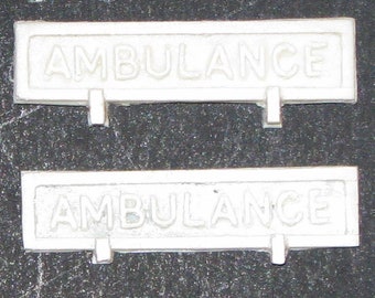 1/25 scale model resin miniature ambulance window signs placards