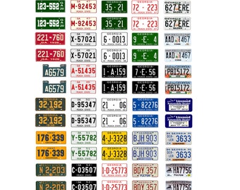 scale model car assorted USA license plates Georgia state tags  1/18 1/25 1/43 1/64