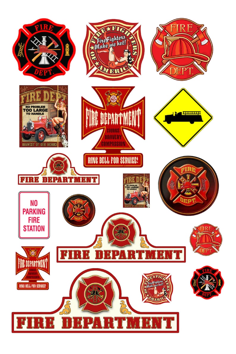 Miniature Scale Model City Fire Station Signs - Etsy