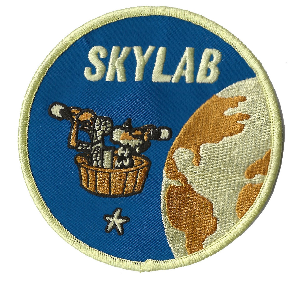 NASA Skylab Press Patch Space Program TV News Correspondent Recovery ...