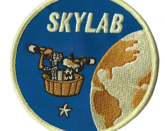 NASA Skylab Press patch space program TV news correspondent recovery force Wizard of Id