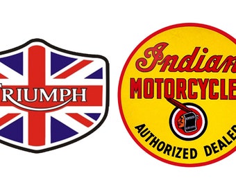 miniature 1:10 scale model motorcycle shop signs