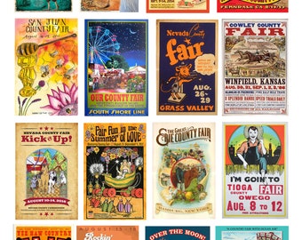 miniature scale model car county fair posters