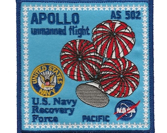 NASA Apollo 6 AS506 space program US Navy ship Pacific recovery force patch