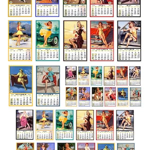 miniature 1:25 G scale model toy 1959 Napa pin up calendar