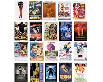 miniature 1:48 O scale model movie theater posters