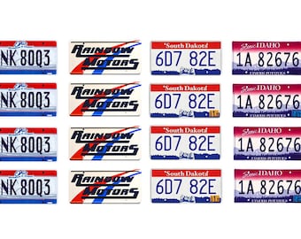 scale model car Supernatural Impala  license tag plates set