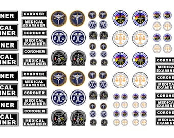 1:43 scale model coroner medical examiner decals