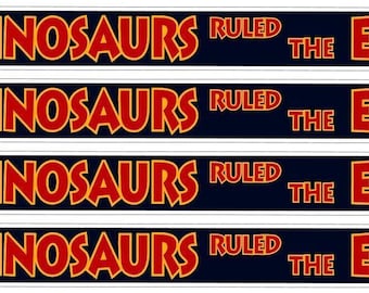 miniature 1/25 G scale model Jurassic Park When Dinosaurs Ruled The Earth Banner