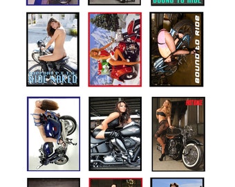 miniature 1:87 HO scale model motorcycle pin up posters mature