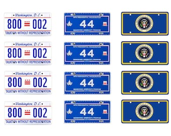 scale model Presidential Limousine license tag plates President Limo