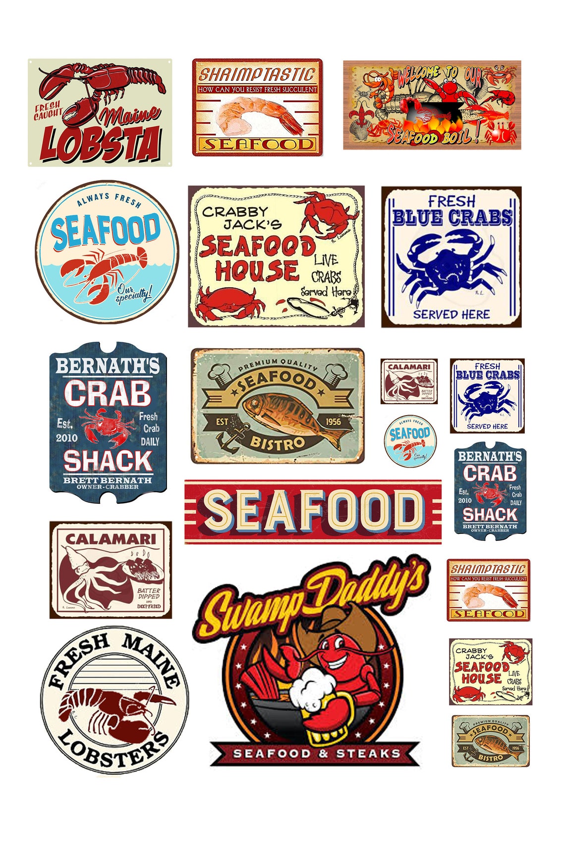 Miniature125 G Scale Model Seafood Restaurant Signs Etsy