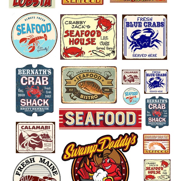 miniature1:25 G scale model Seafood restaurant signs