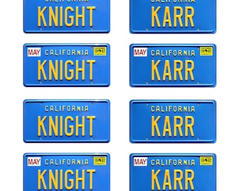 scale model Knight Rider KITT car license tag plates