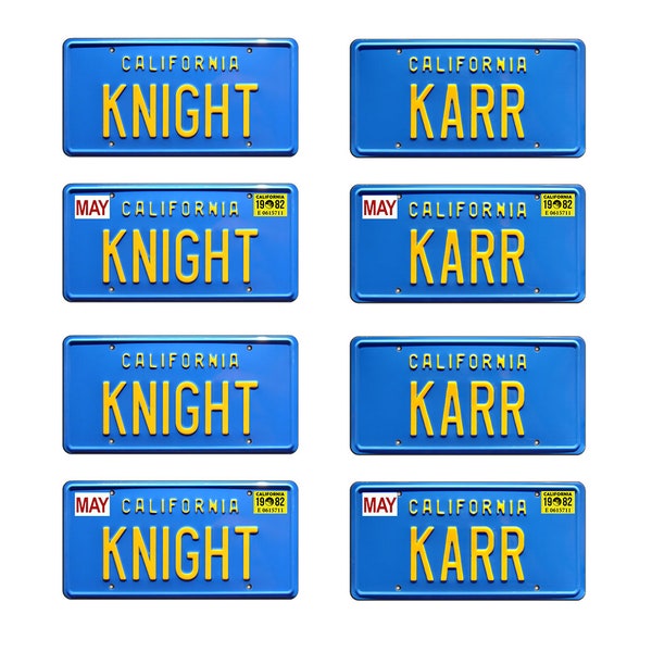 Modèle réduit de plaques d'immatriculation de voiture Knight Rider KITT