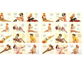 miniature 1:25 G scale model toy 1953 pin up calendar