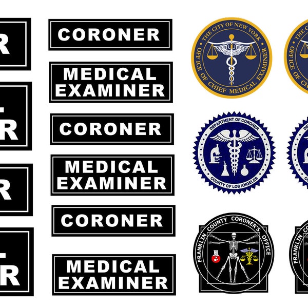 1:25 scale model coroner medical examiner decals