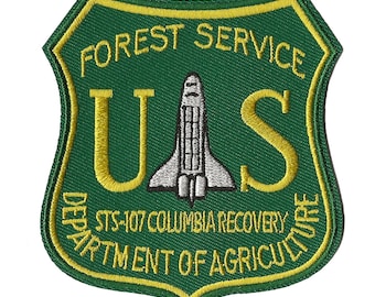 STS-107 Columbia NASA space shuttle disaster US Forest Service recovery patch