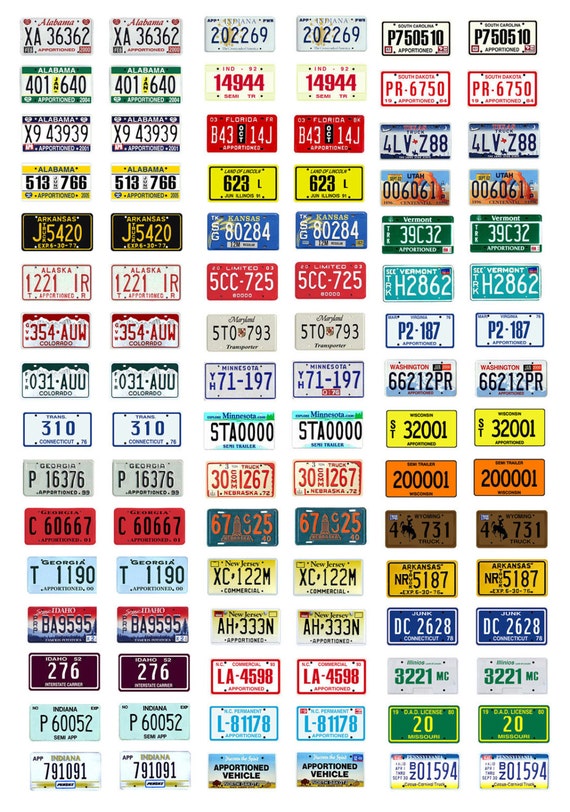 Scale model semi truck apportioned miniature license plates etsy