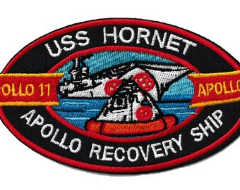 USS Hornet CVS12 NASA Apollo 11 12 space program US Navy ship recovery force patch