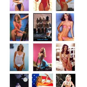 Pósteres de pin-up de los años 80, miniaturas a escala 1/18