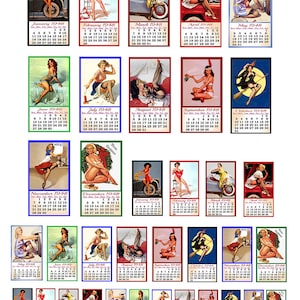 miniature 1:25 G scale model toy 1948 pin up calendar