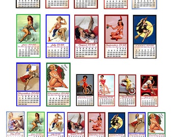 miniature 1:25 G scale model toy 1948 pin up calendar