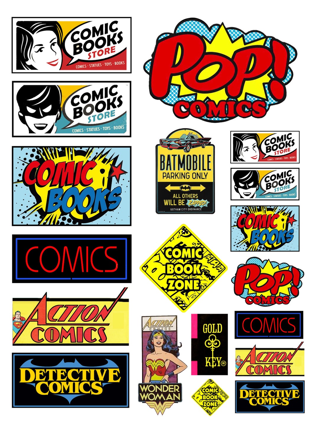 Miniature Scale Model Comic Book Store Shop Signs - Etsy