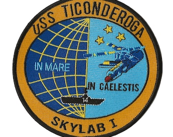 USS Ticonderoga CVS14 NASA Skylab 1 space program US Navy ship recovery force patch