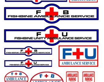 miniature scale model car Mother, Jugs, and Speed F+B F+U Ambulance Service signs