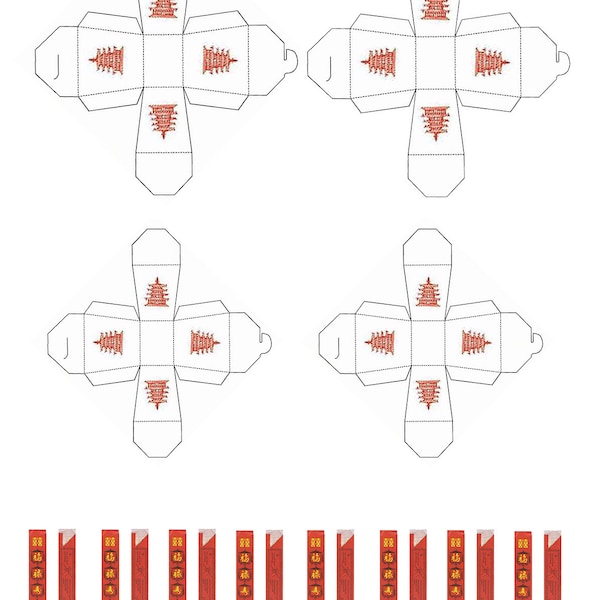 Miniatur 1:12 Puppenhaus-Maßstab Chinesische Take-out-Kartons