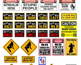 miniature scale model automobile repair shop novelty warning signs