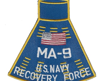 NASA Mercury 9 MA-9 space program US Navy ship recovery task force patch