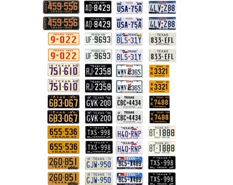 scale model car assorted USA license plates Texas state  tags 1/18 1/25 1/43 1/64