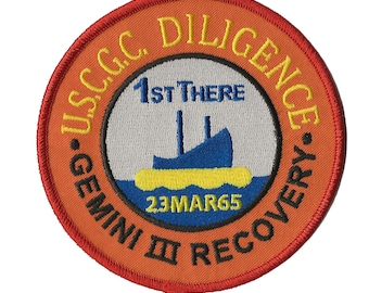 NASA Gemini 3 space program USCGC Diligence WMEC616 US Coast Guard recovery ship force patch