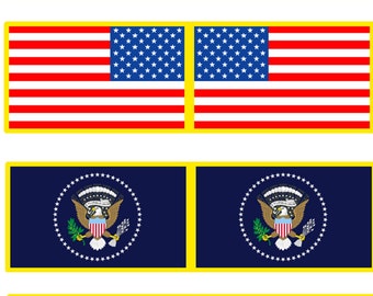 1:25 scale model Presidential Limousine flags