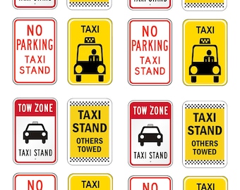 miniature scale model Taxi Stand Signs