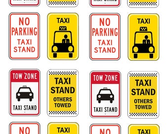 miniature scale model Taxi Stand Signs